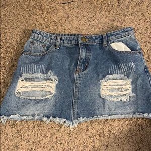 Pol Blue Jean Skirt